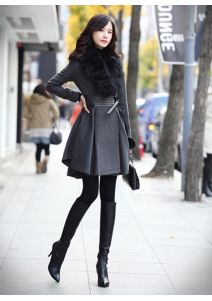 Áo khoác lông form dài