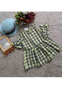 Áo sơ mi nữ tay bèo khoét vai