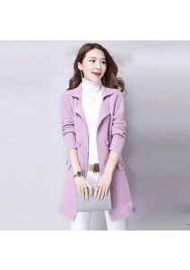 Áo khoác len dạng vest form dài