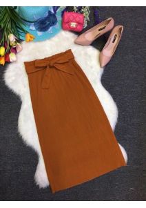 Chân váy xếp ly nơ