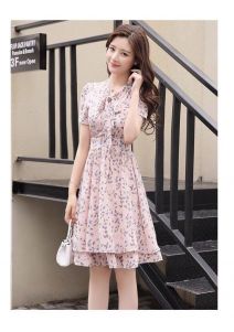 Đầm xòe voan hoa đẹp