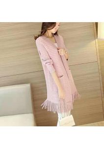 Áo khoác len tua lai