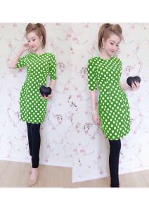 Áo dài cách tân chấm bi nữ đẹp