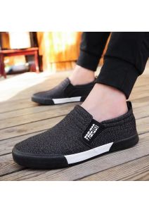 Giày lười vải nam thời trang và lịch lãm Fashion - HAPU - LFS001 (đen)